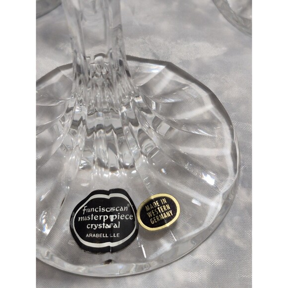 Rare 8 Tiffin Franciscan Arabelle Wine Glasses Germany Crystal - Picture 2 of 13